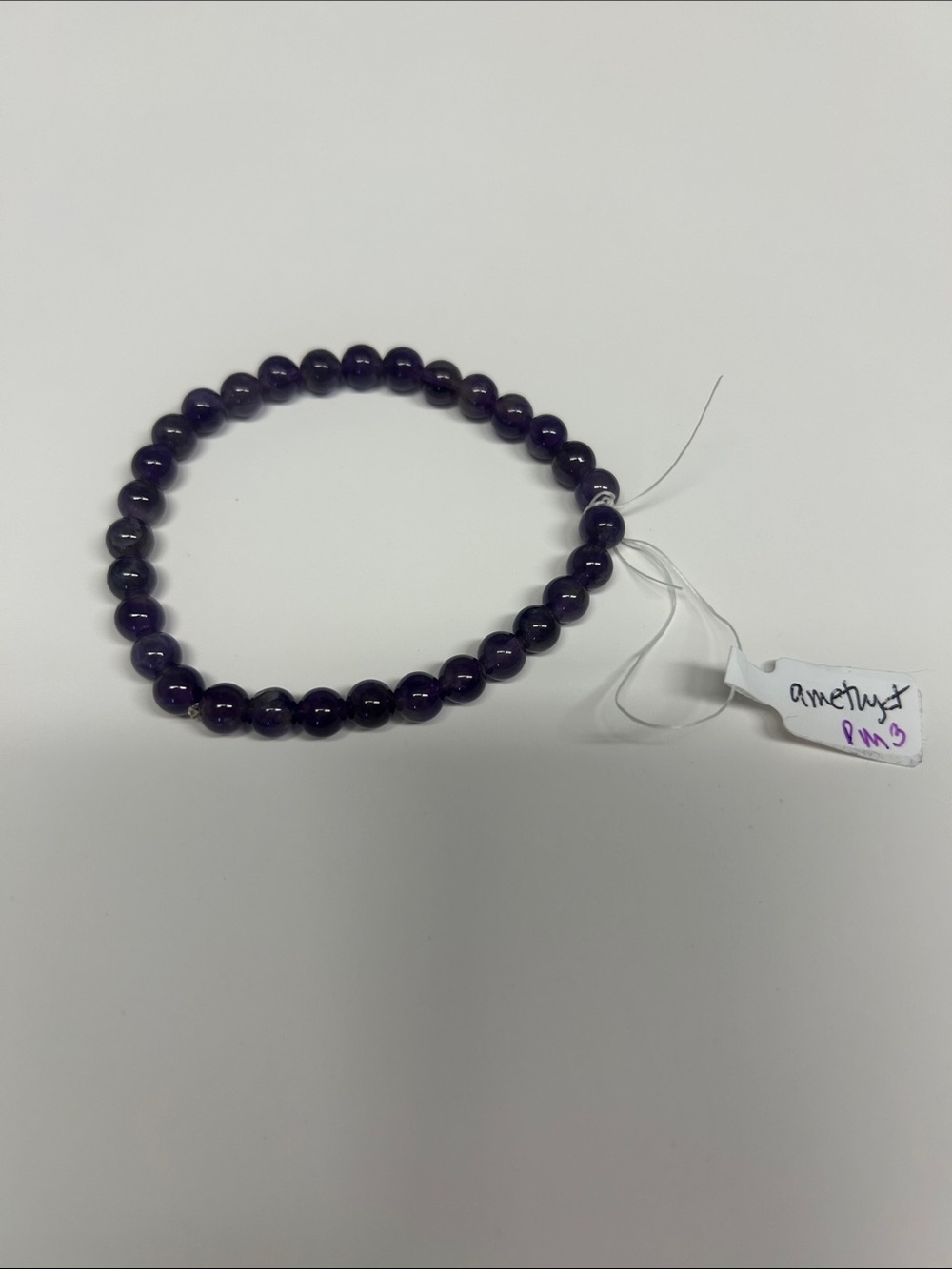 Amethyst Beaded Stretch Bracelet